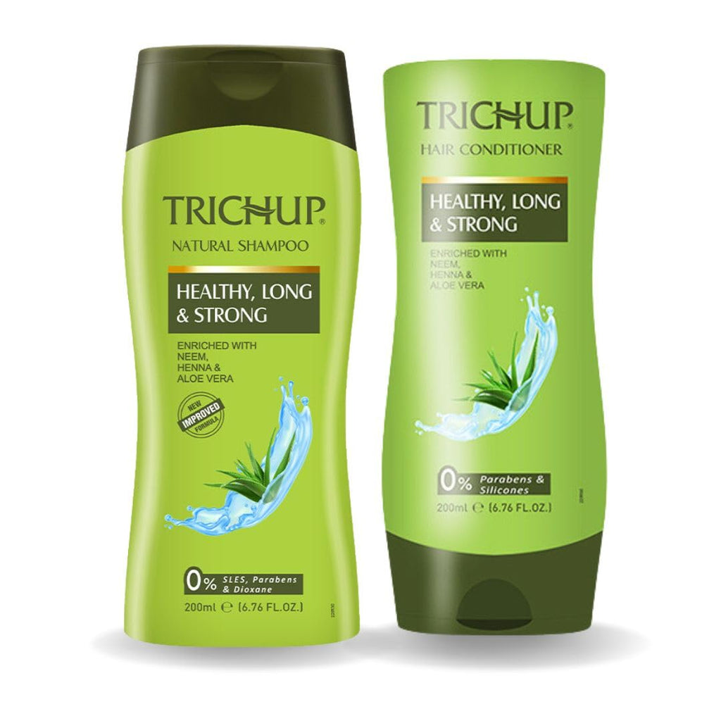 TRICHUP Healthy, Long & Strong Shampoo & Conditioner Set – Aloe Vera, Neem & Henna (Sulfate & Paraben-Free) – 13.52 fl oz (Pack of 2)
