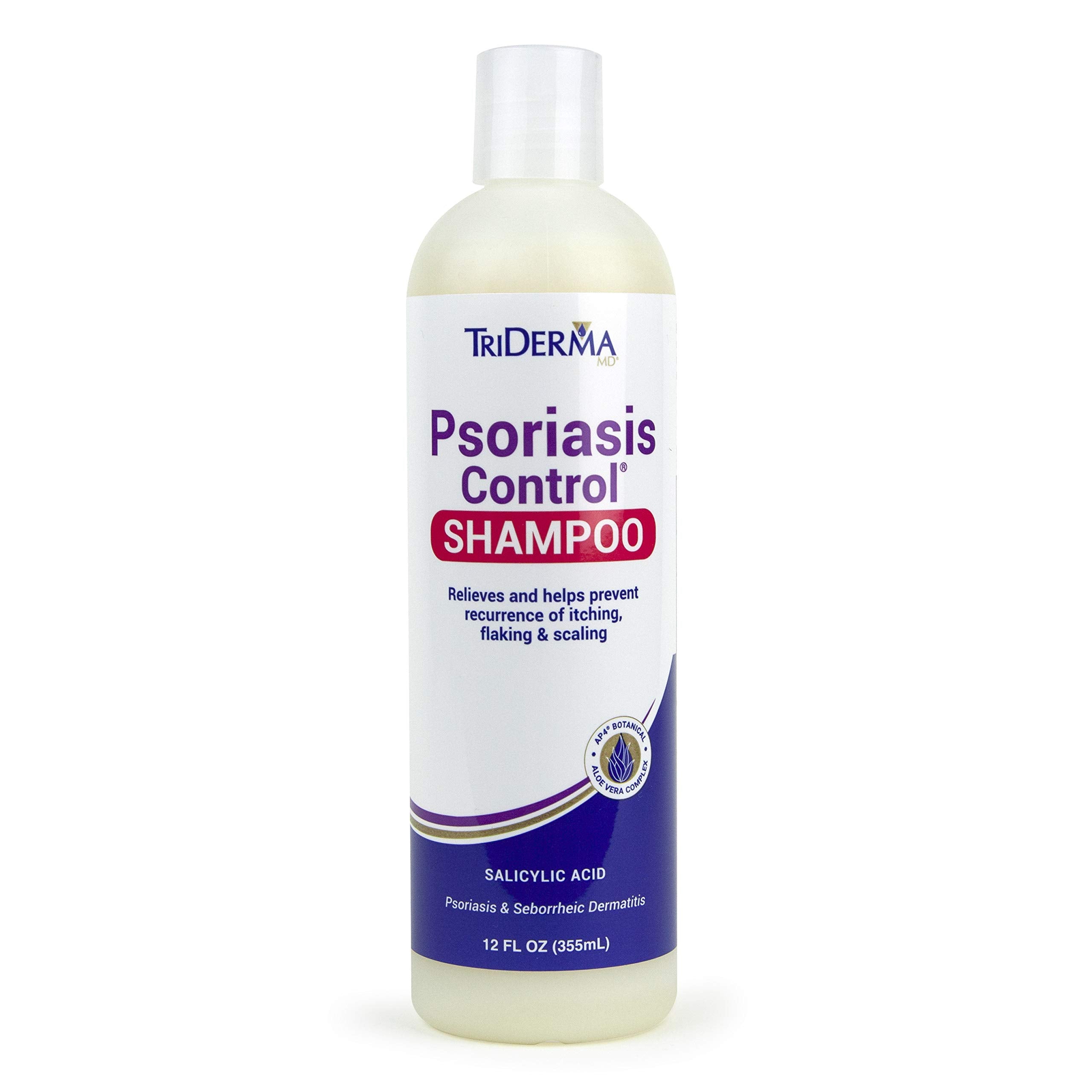 TriDerma Psoriasis Control Scalp Exfoliator Shampoo – 3% Salicylic Acid & Rosemary | No Coal Tar
