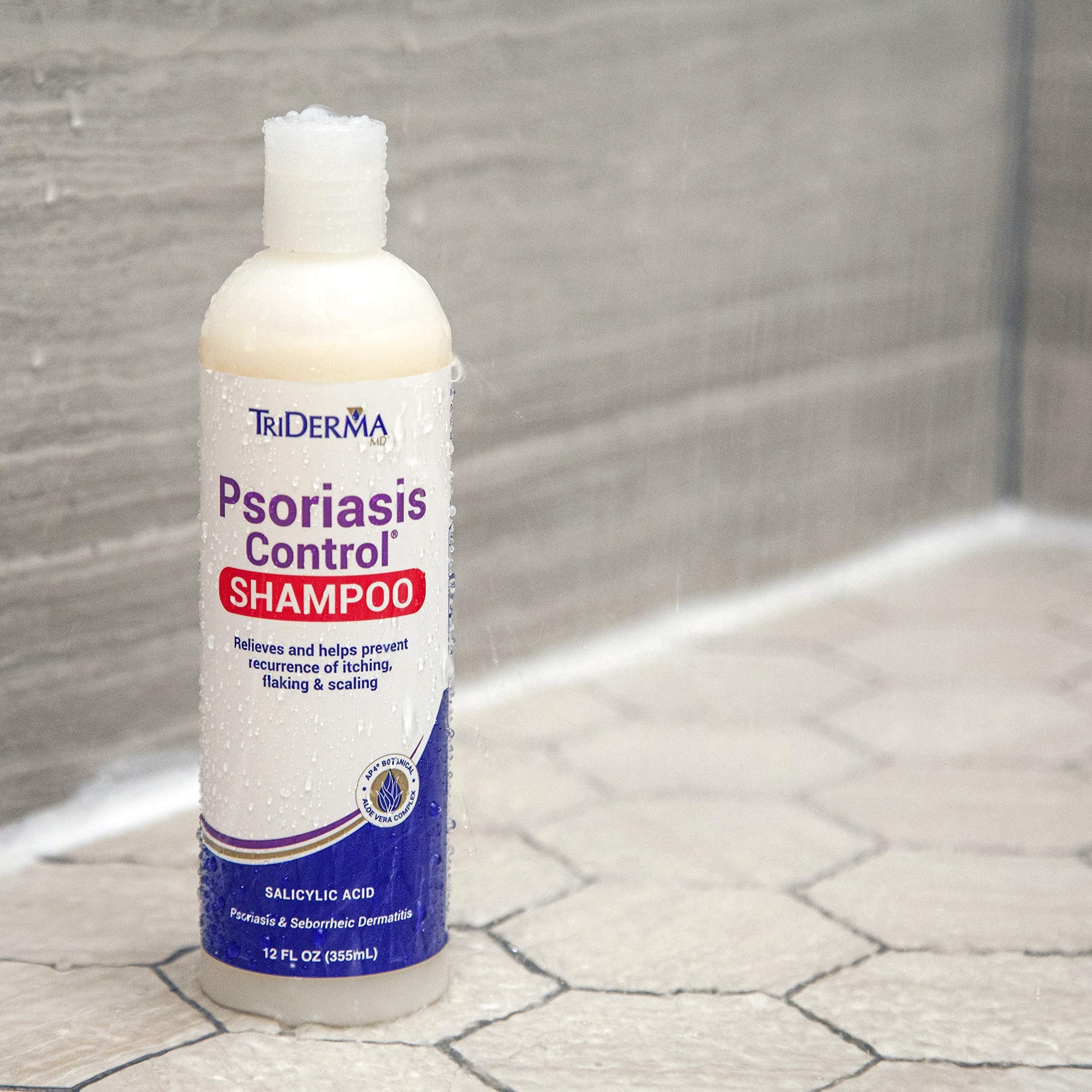 TriDerma Psoriasis Control Scalp Exfoliator Shampoo – 3% Salicylic Acid & Rosemary | No Coal Tar