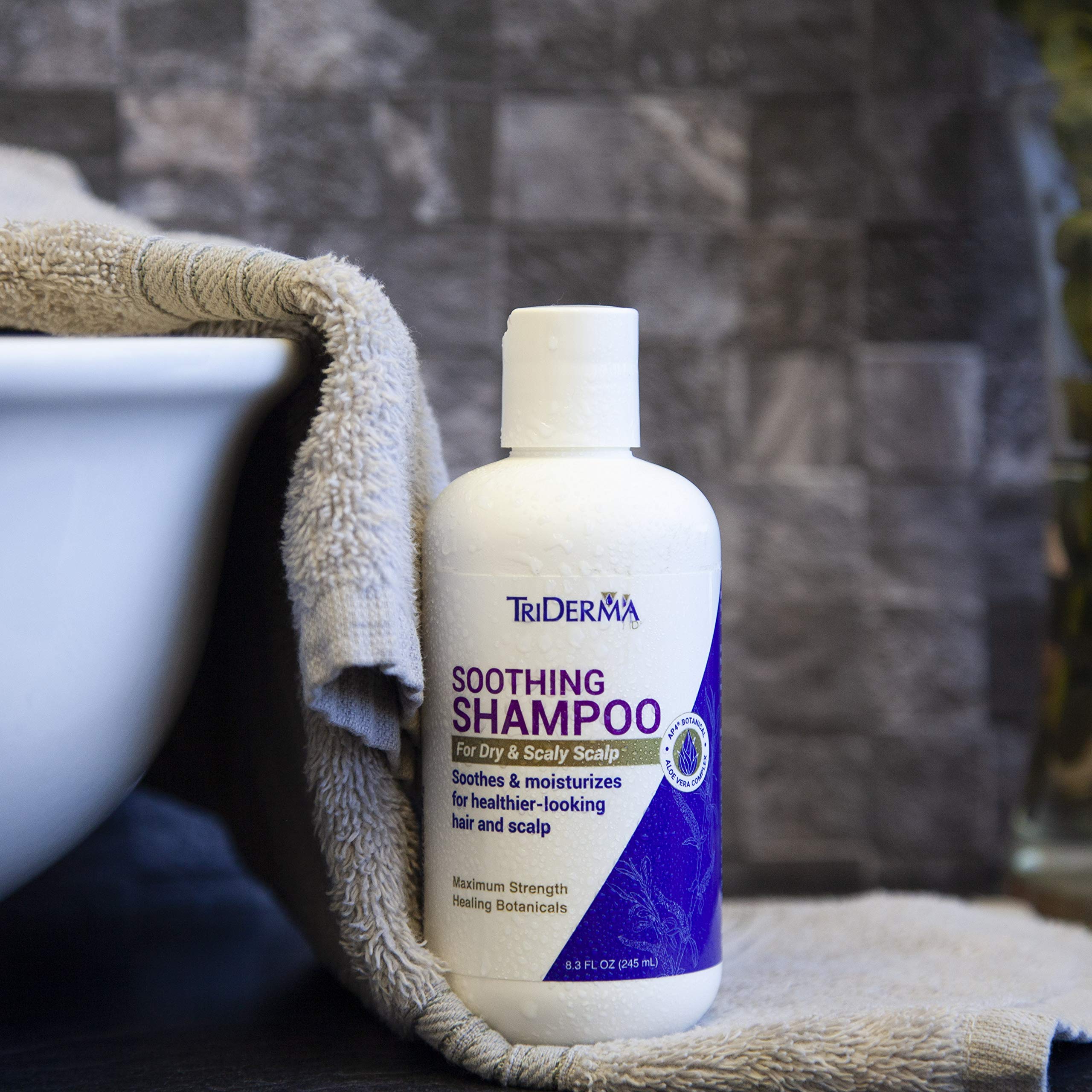 TriDerma Soothing Shampoo for Dry Scalp – Maximum Strength, Coal Tar Free (8.3 oz)
