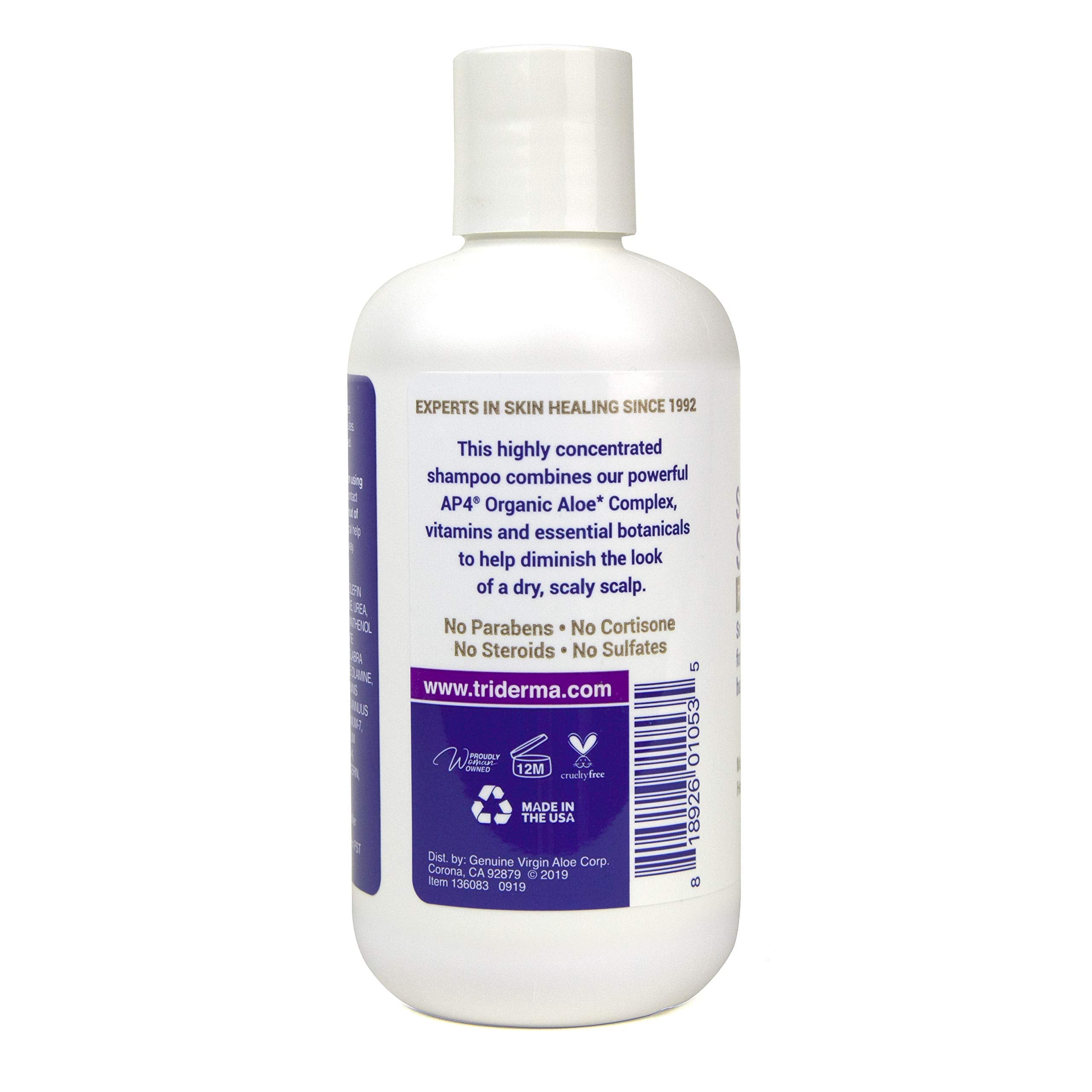 TriDerma Soothing Shampoo for Dry Scalp – Maximum Strength, Coal Tar Free (8.3 oz)