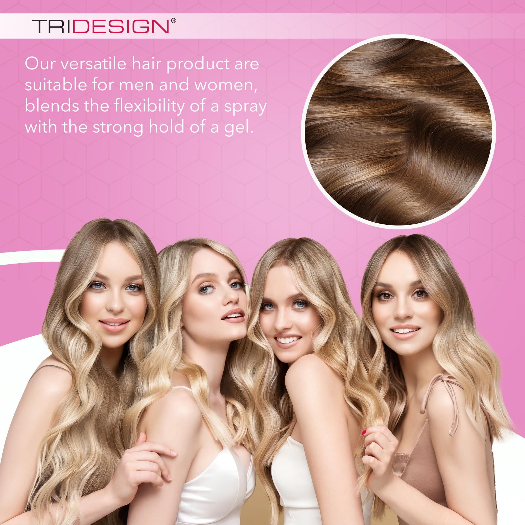 TRIDESIGN Aerogel Hairspray – Strong, Flexible Hold for All Hair Types | 10.5 oz