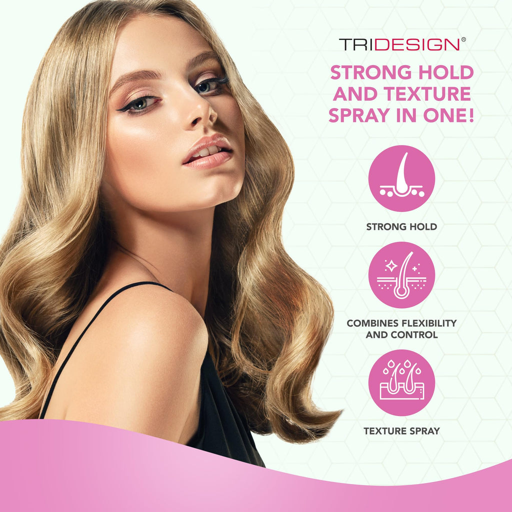 TRIDESIGN TRI Design Aerogel Hairspray – Strong Hold, Flexible Styling, 6-Pack (10.5 oz each)