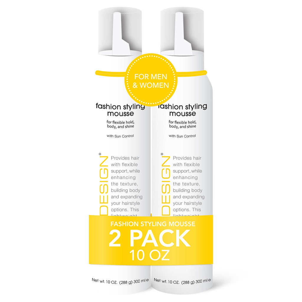 TRI Fashion Volumizing Mousse for Wavy Hair – Tame Curls, Frizz Control & Shine (2 Pack) | TRIDESIGN