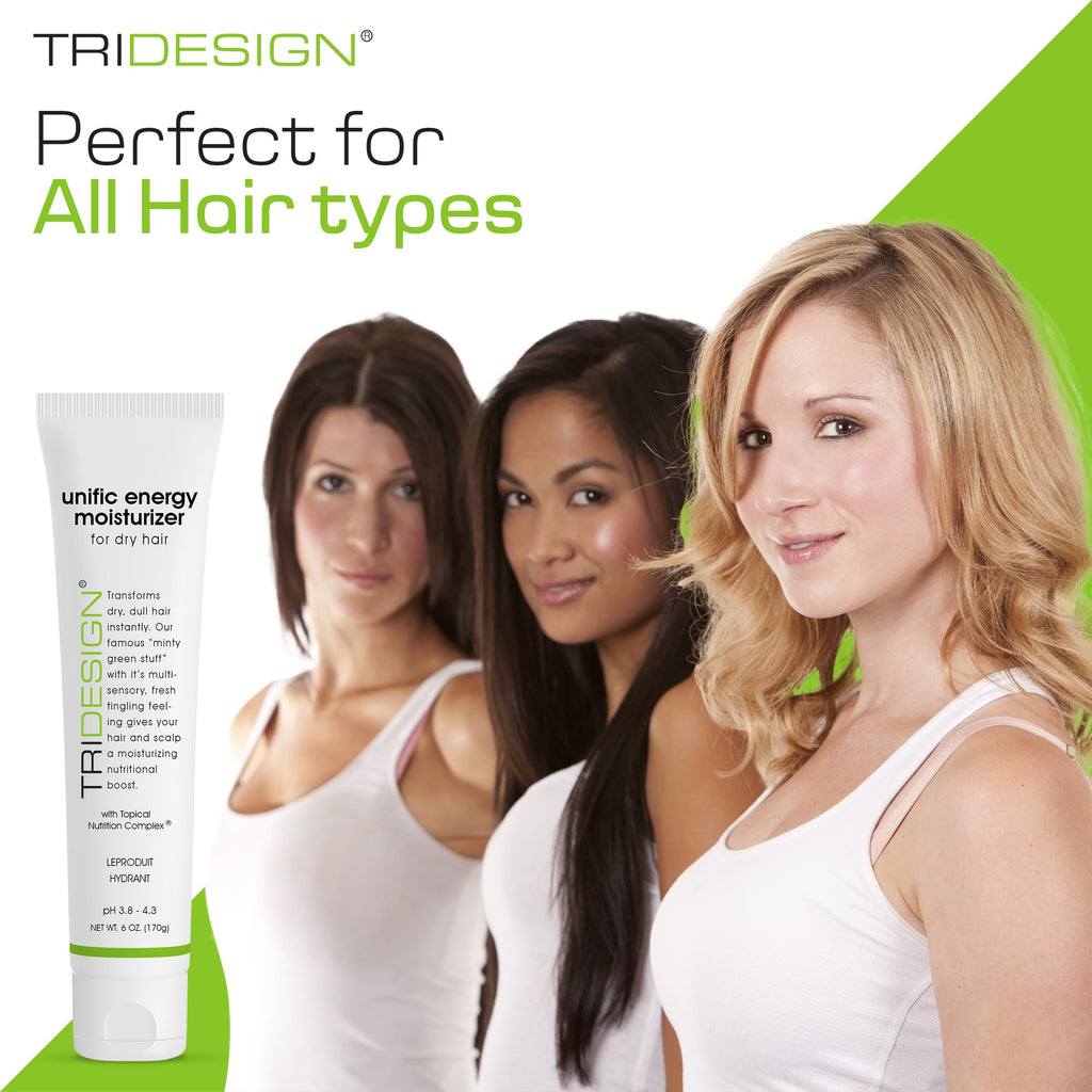 TRIDESIGN Unific Energy Leave-In Conditioner for Curly Hair – Anti-Frizz Serum, Deep Hydration (6 oz)