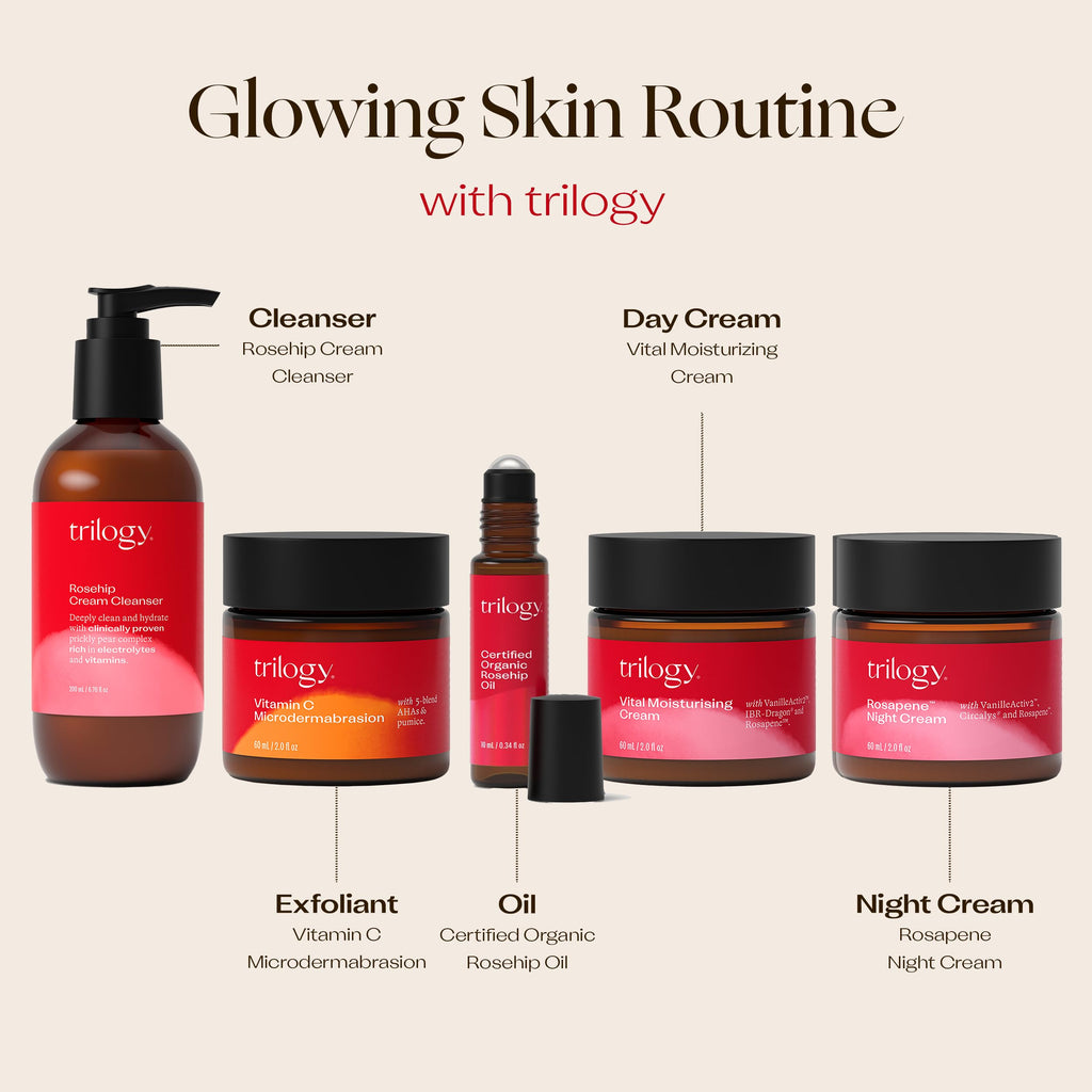 Trilogy Certified Organic Rosehip Oil – Intensive Nourishment for Dry Skin, Scars, and Fine Lines | 0.34 fl oz