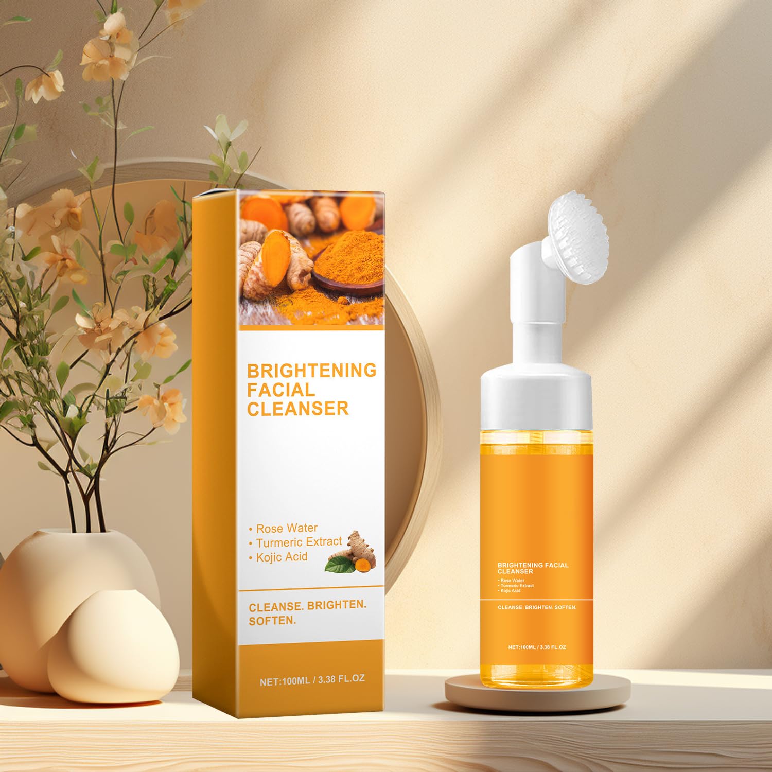 TRIMAKESHOP Turmeric Foaming Facial Cleanser 2-Pack
