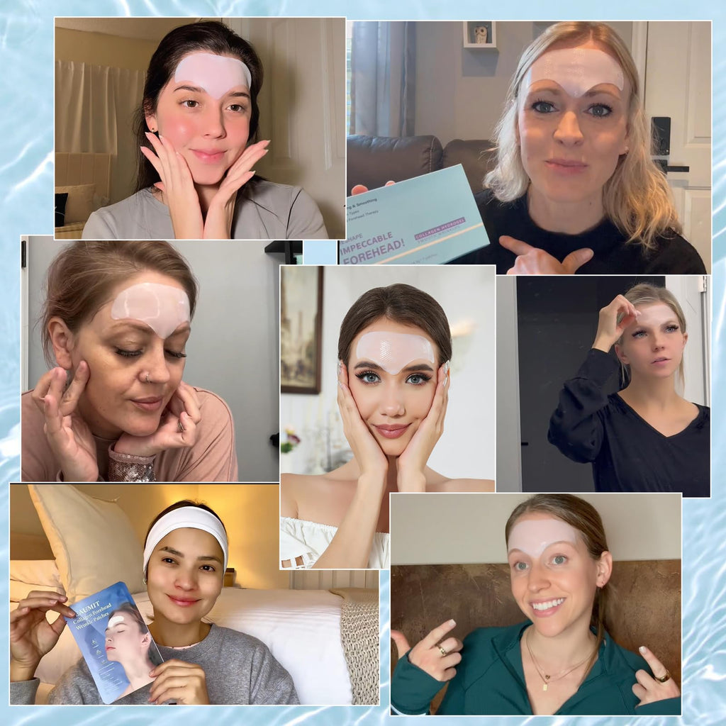 Tripsky Forehead Wrinkle Patches – Overnight Collagen Jelly Patches with Seaweed & Vitamin E