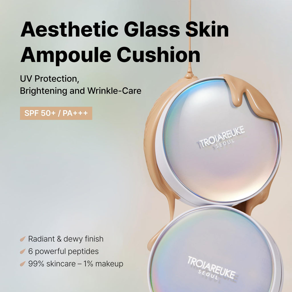 TROIAREUKE Seoul Bridal Cushion Foundation #21 Pink Beige – SPF50+ Hydration