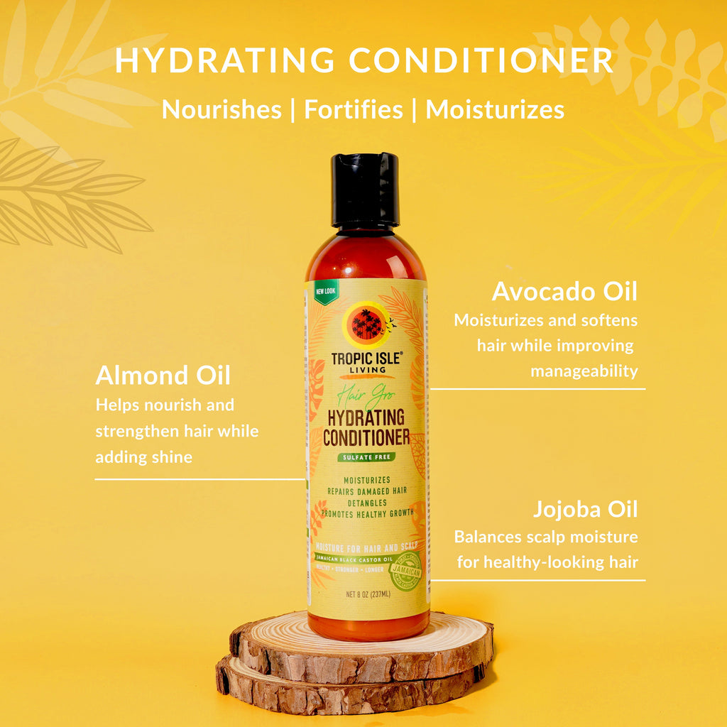 Tropic Isle Living Hair Gro Hydrating Conditioner Moisture and Detangling 237 ml/8.0 oz