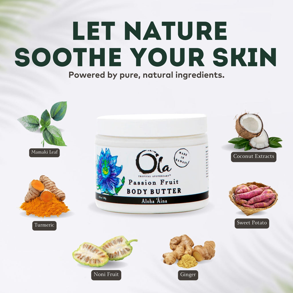 Tropical Apothecary Passion Fruit Body Butter – Coconut Oil & Hawaiian Plant Extracts (5.6oz)