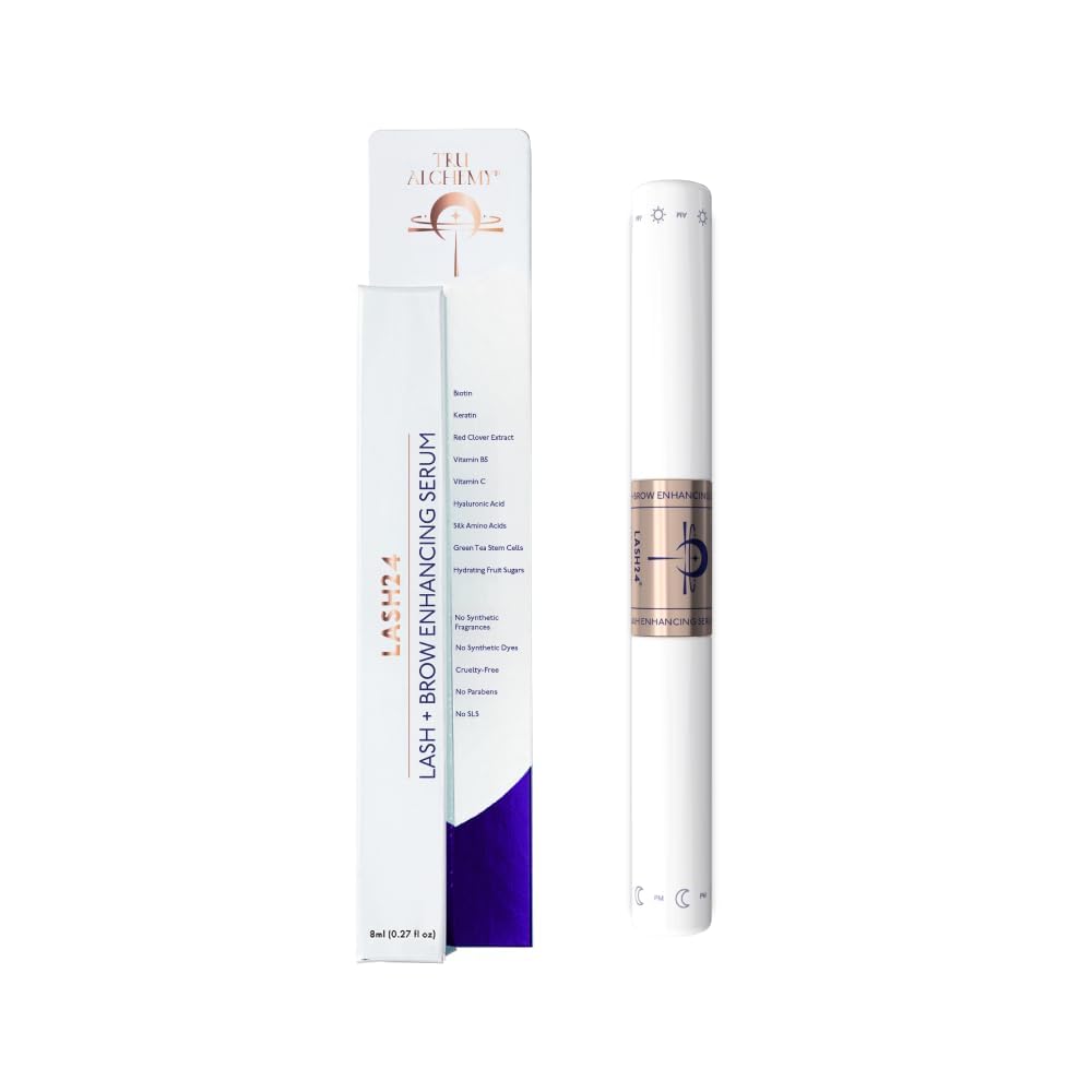 Tru Alchemy Lash24 – Lash & Brow Serum, Dual AM/PM Primer, 2-Month Supply