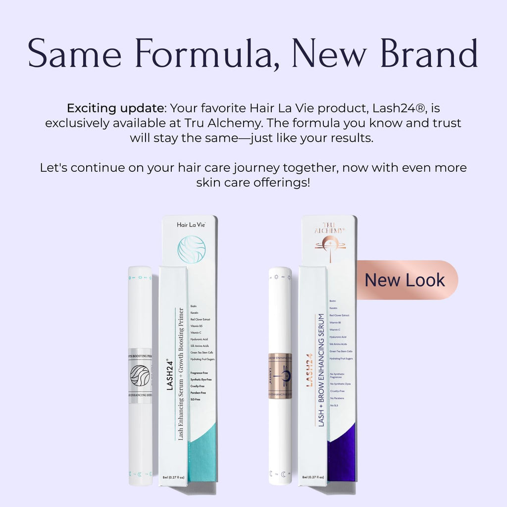 Tru Alchemy Lash24 – Lash & Brow Serum, Dual AM/PM Primer, 2-Month Supply