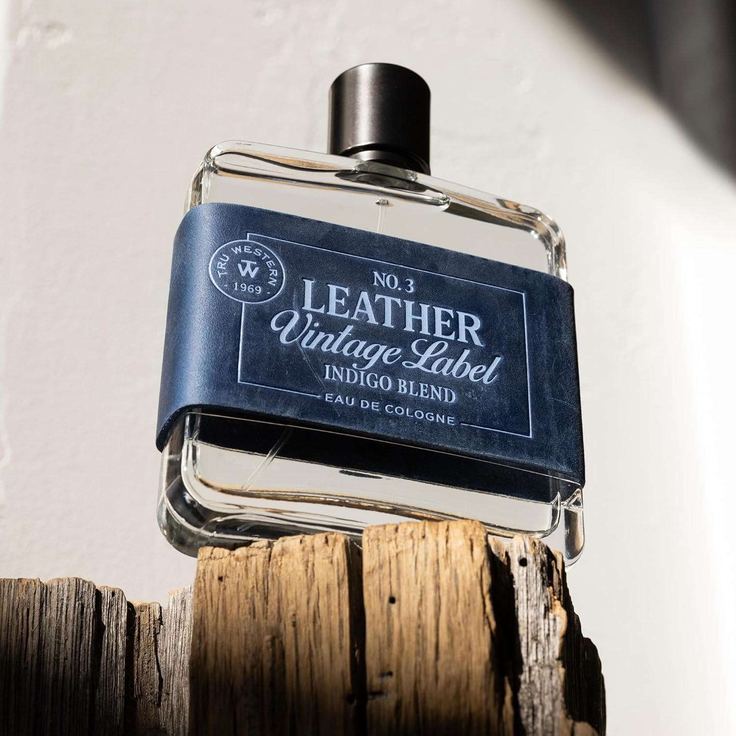 Leather No. 3 by Tru Western – Vintage Indigo Blend, Velvety Citrus, Blue Vetiver, Sueded Sandalwood 3.4 oz