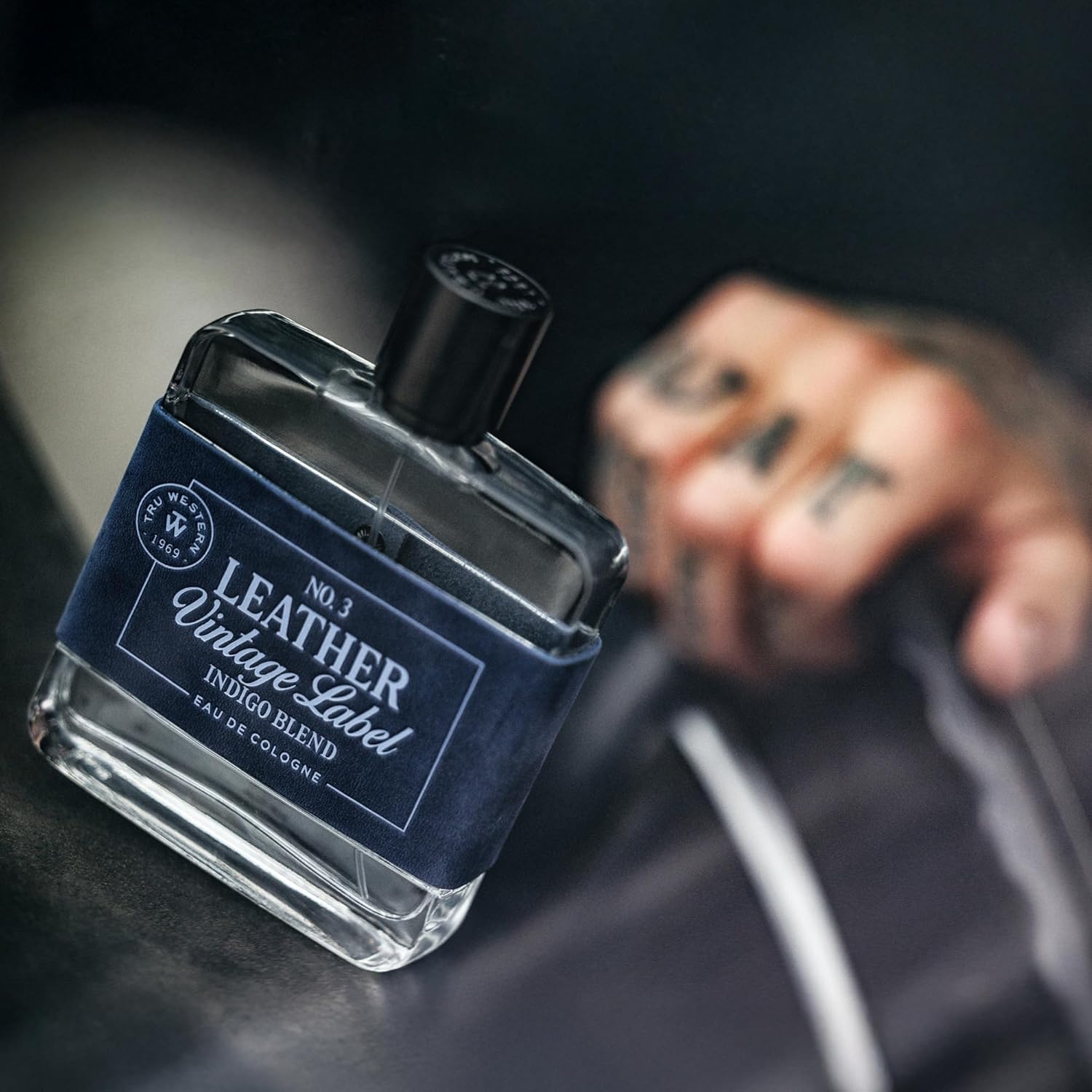 Leather No. 3 by Tru Western – Vintage Indigo Blend, Velvety Citrus, Blue Vetiver, Sueded Sandalwood 3.4 oz