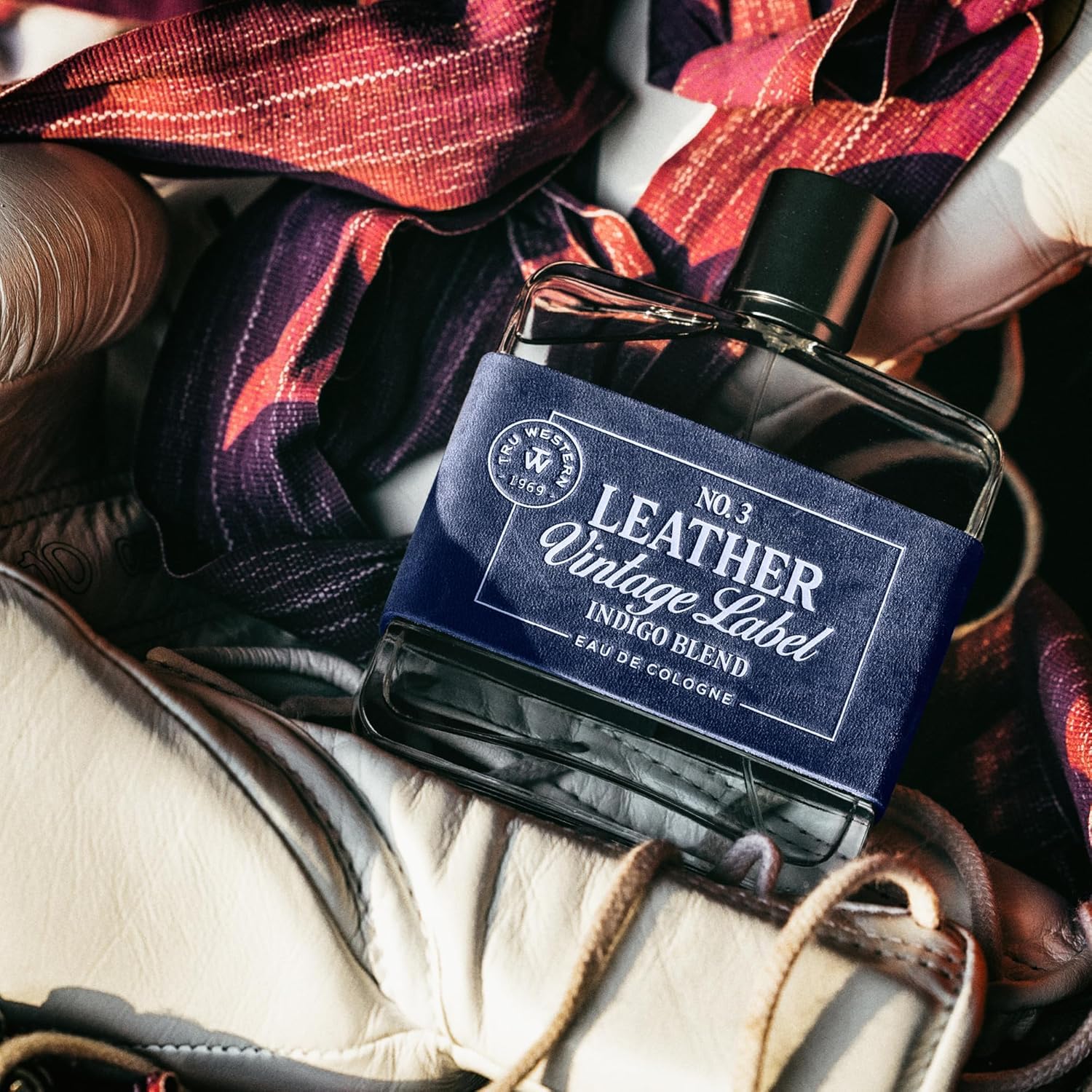 Leather No. 3 by Tru Western – Vintage Indigo Blend, Velvety Citrus, Blue Vetiver, Sueded Sandalwood 3.4 oz