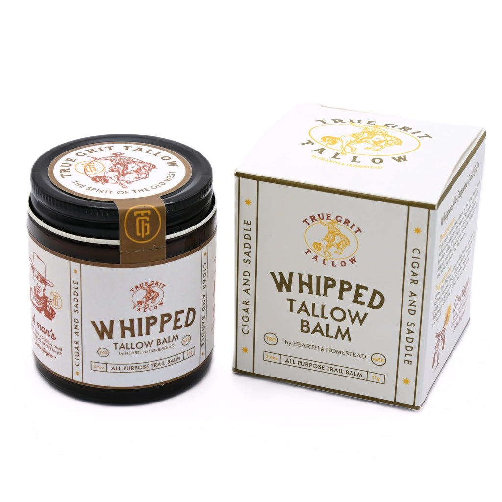 True Grit Tallow – John Wayne Inspired Whipped Balm for Skin | All-Purpose Moisturizer with Beef & Bison Tallow – 2.6 oz