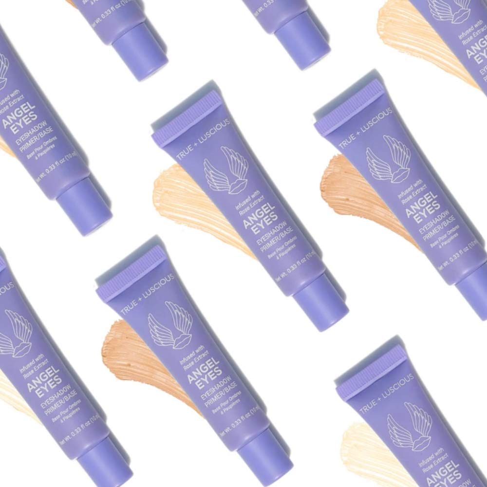 True + Luscious Angel Eyes Eye Shadow Primer – Hydrating, 16-Hour Crease-Proof Base | Vegan & Cruelty-Free | Rose Extracts + Bentonite Clay | Dark (0.33 oz)