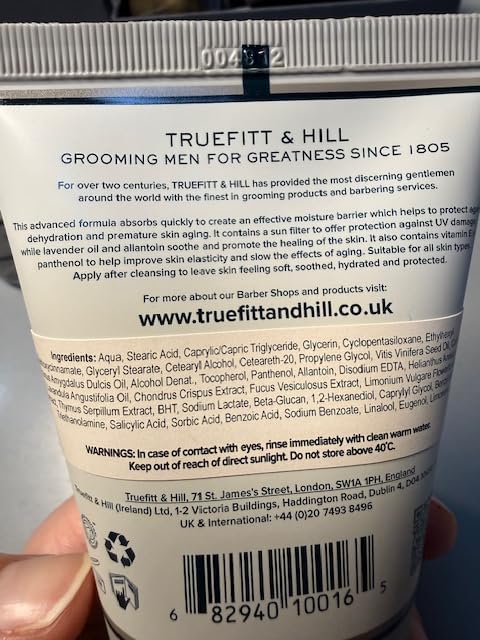 Truefitt & Hill Skin Control Facial Moisturizer – 3.4 oz