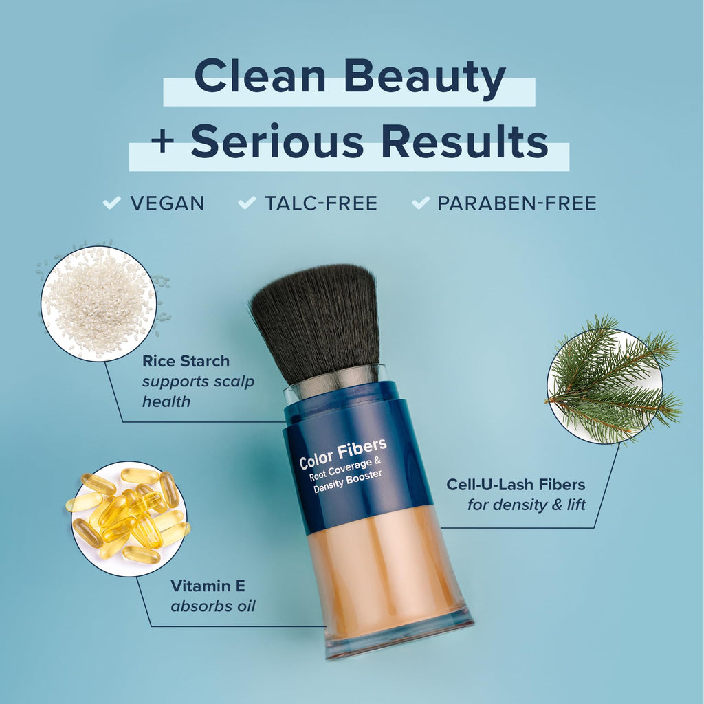 TRUHAIR Color Fibers Root Coverage & Density Booster | Quick-Apply Touch Up Hair Color | 11 Shades Available (Blonde)