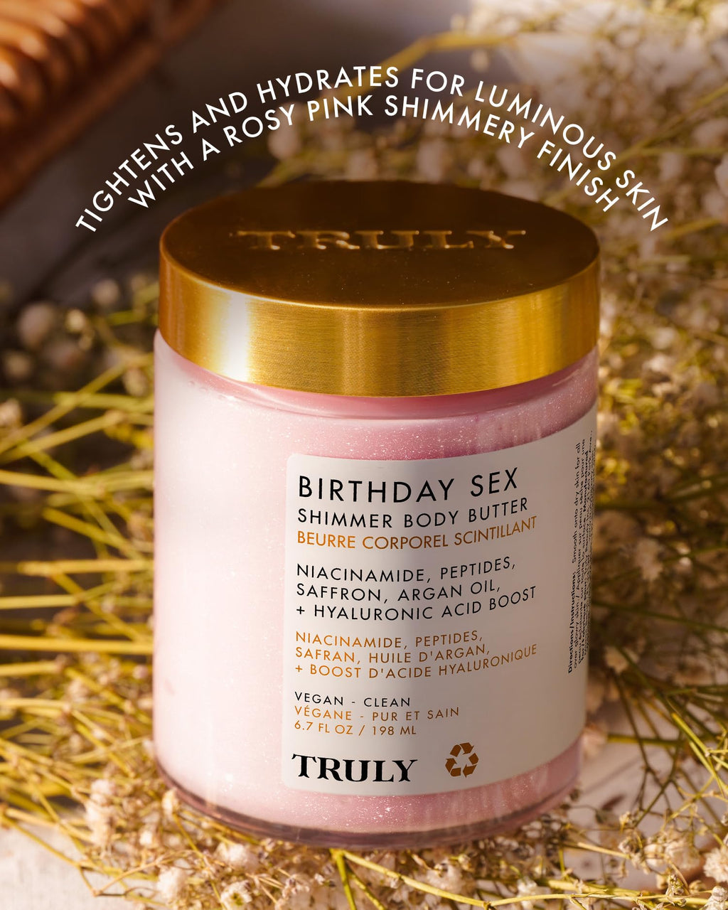 Truly Beauty Birthday Sex Shimmer Body Butter – Hydrating & Firming with Peptides