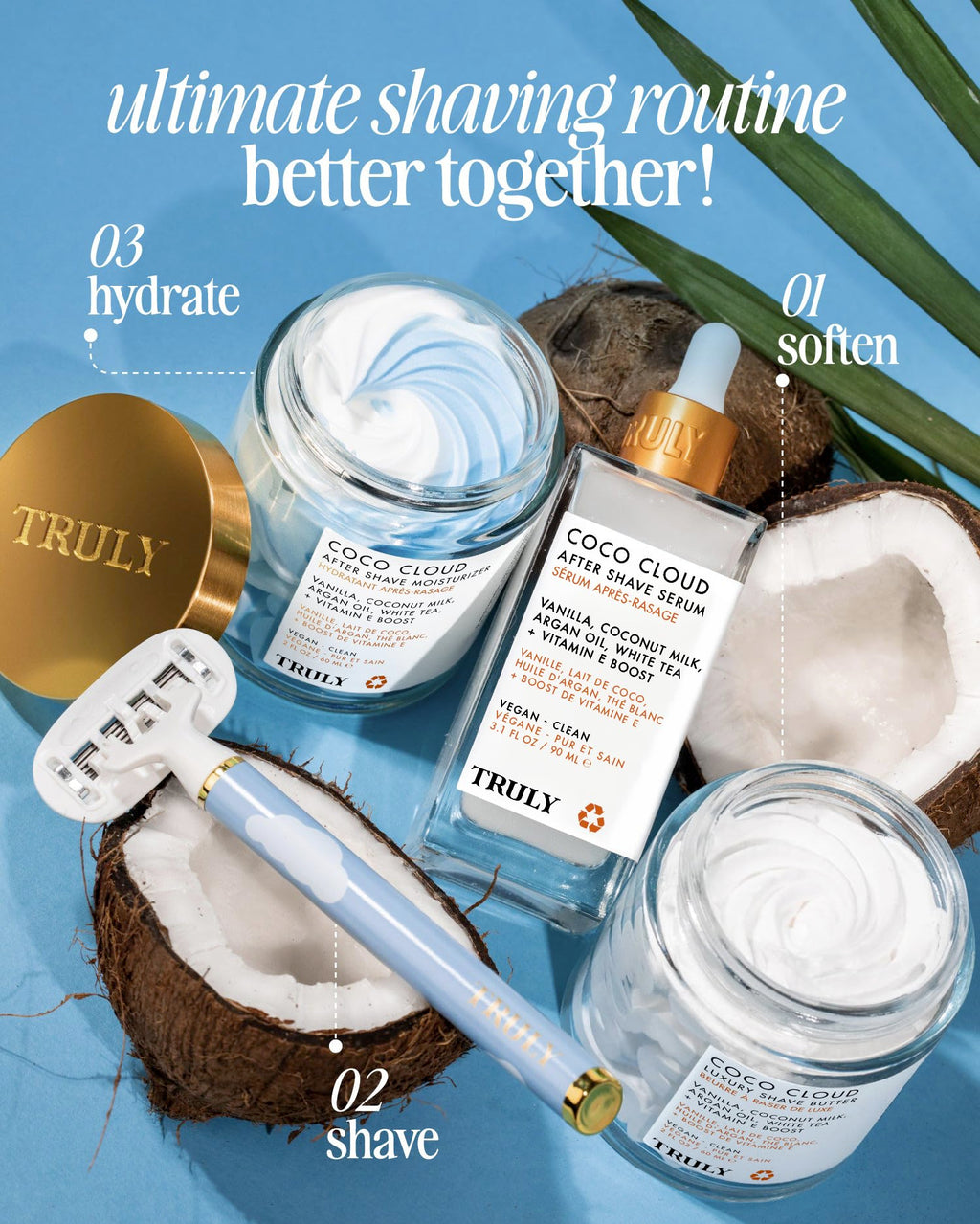 Truly Coco Cloud Luxury Shave Butter | Coconut Milk, Mango Seed Butter & Argan Oil