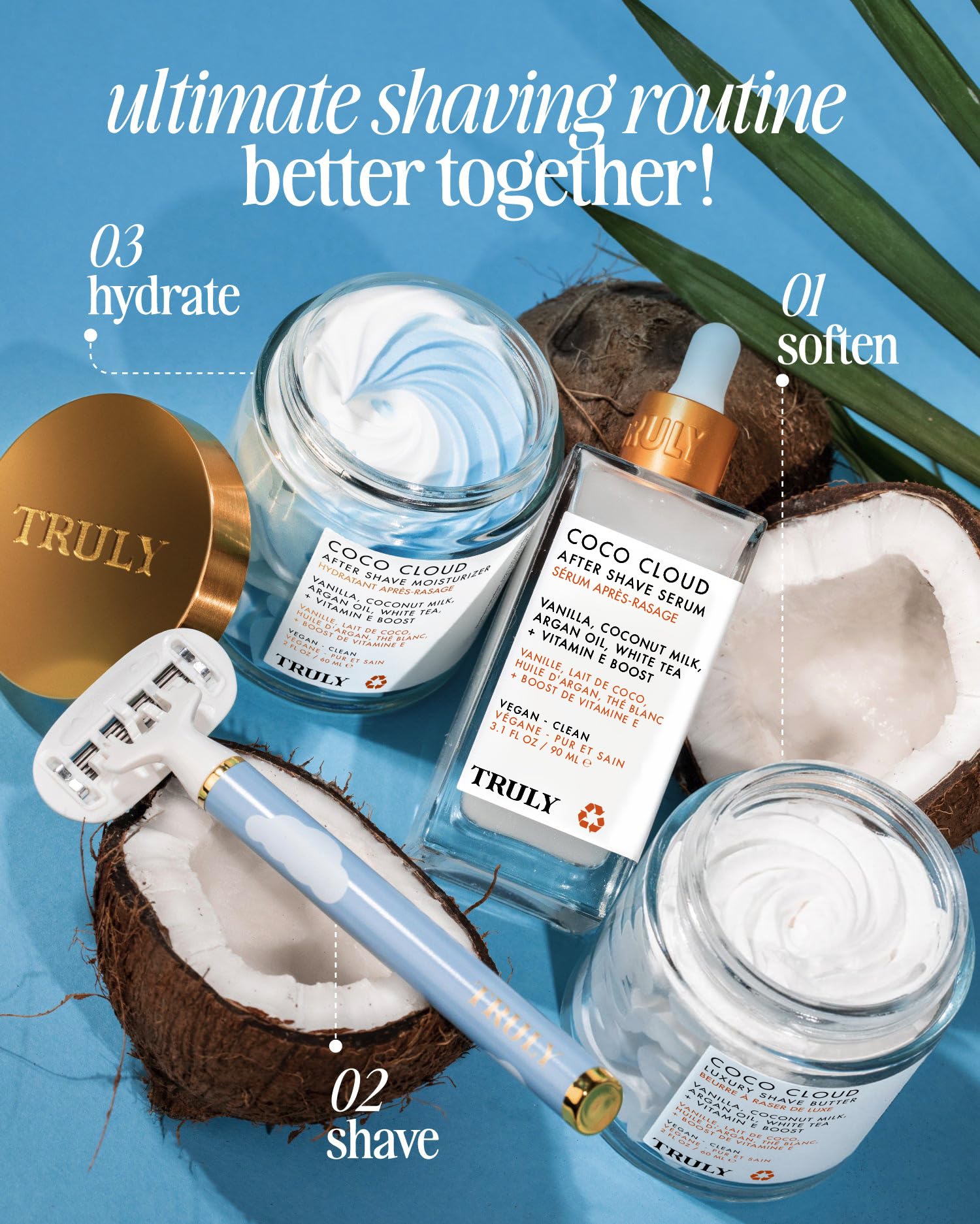 Truly Coco Cloud Luxury Shave Butter | Coconut Milk, Mango Seed Butter & Argan Oil