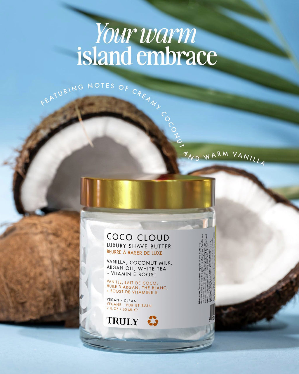 Truly Coco Cloud Luxury Shave Butter | Coconut Milk, Mango Seed Butter & Argan Oil