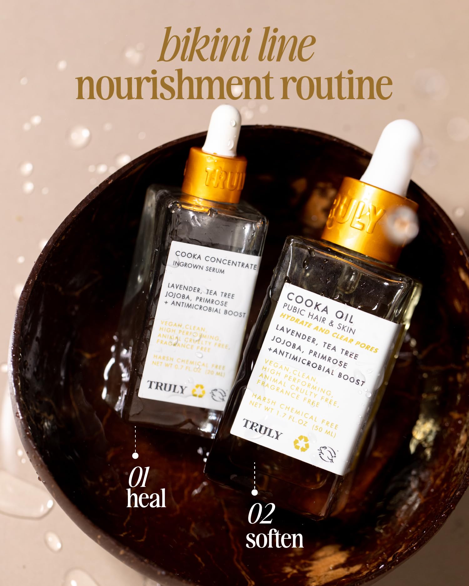 Truly Cooka Concentrate: Ingrown Hair Relief Serum with Jojoba, Lavender & Tea Tree