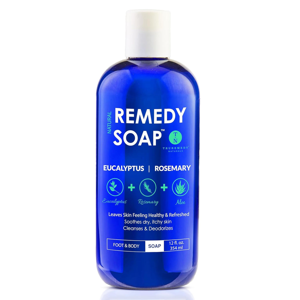 Truremedy Naturals Eucalyptus Rosemary Body Wash – Hydrating, Soothing Shower Gel (12oz)