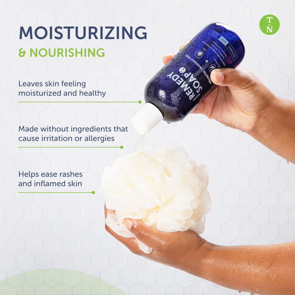 Truremedy Naturals Shea Butter No Fragrance Body Wash – Hydrating Shower Gel with Aloe, Rosemary, Jojoba (12 oz)