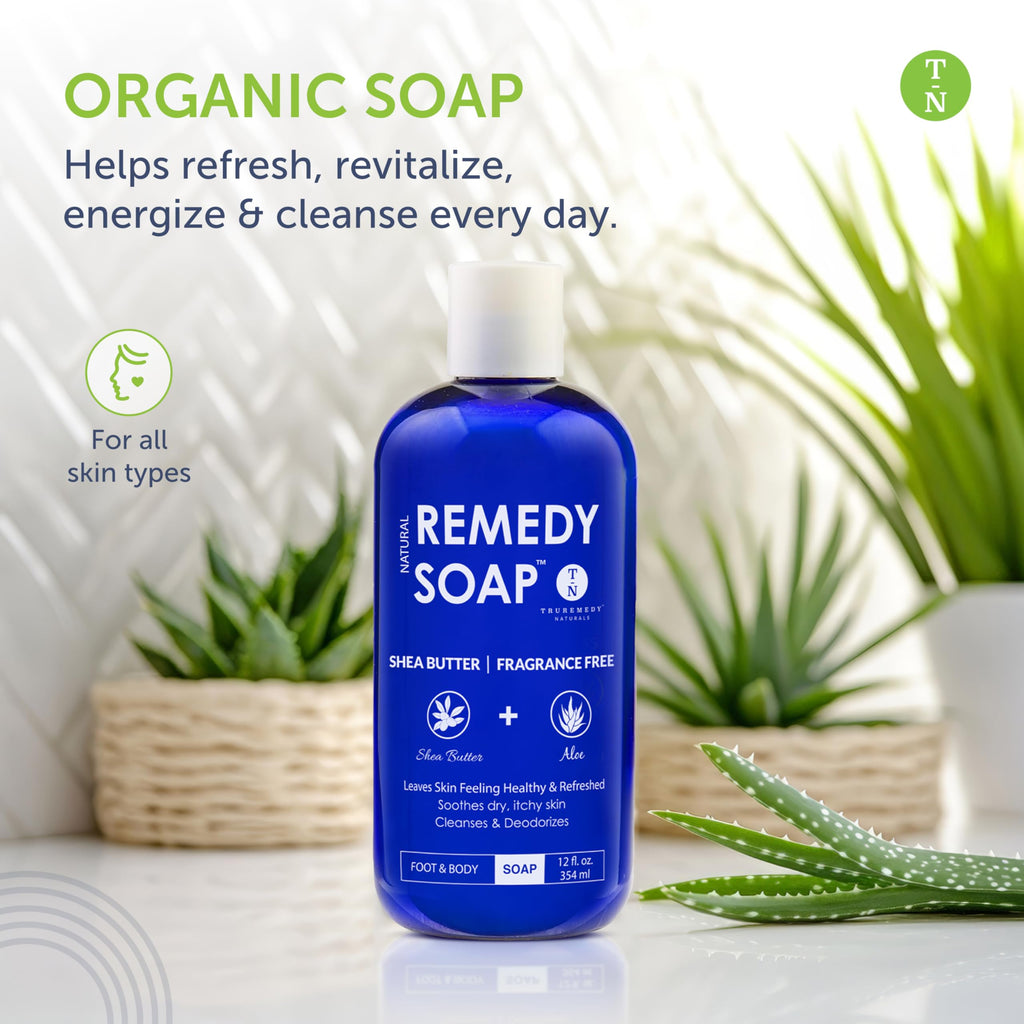 Truremedy Naturals Shea Butter No Fragrance Body Wash – Hydrating Shower Gel with Aloe, Rosemary, Jojoba (12 oz)