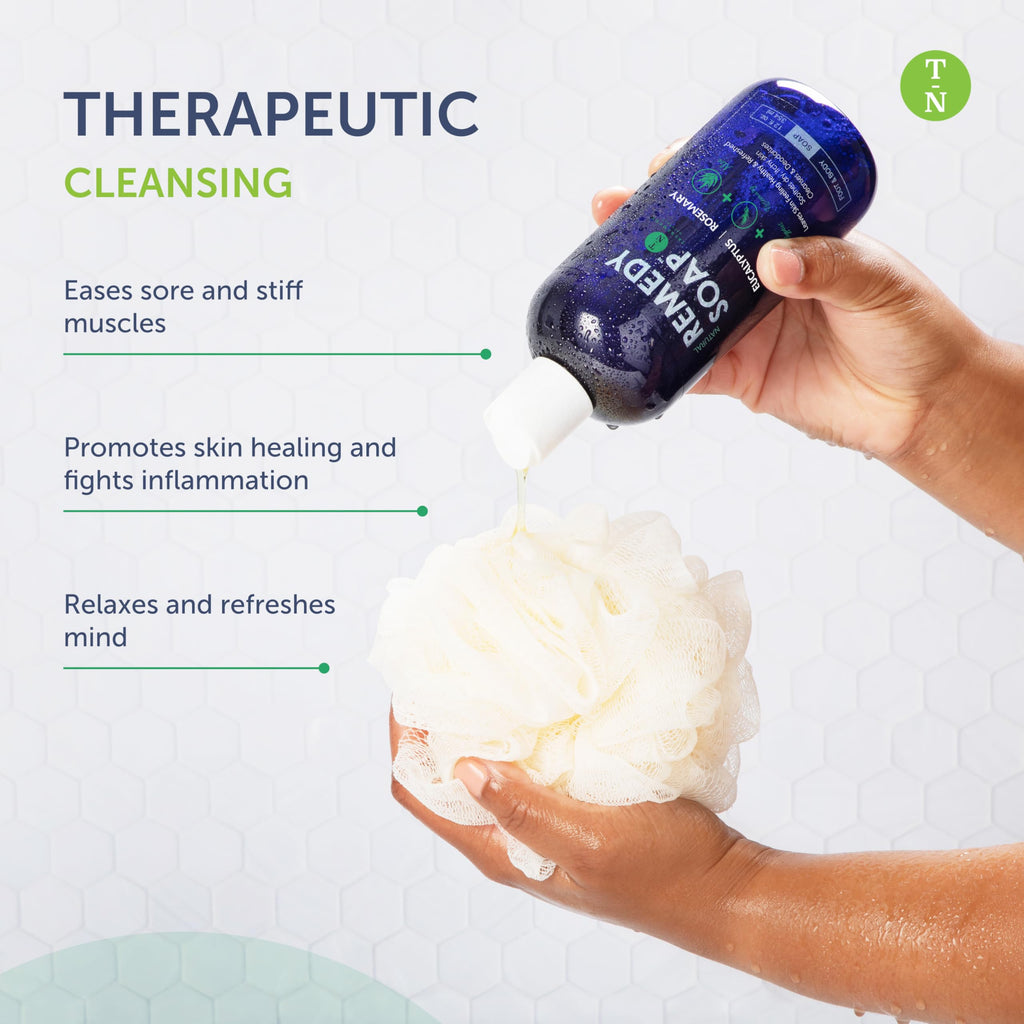 Truremedy Naturals Eucalyptus Rosemary Body Wash – Hydrating, Soothing Shower Gel (12oz)