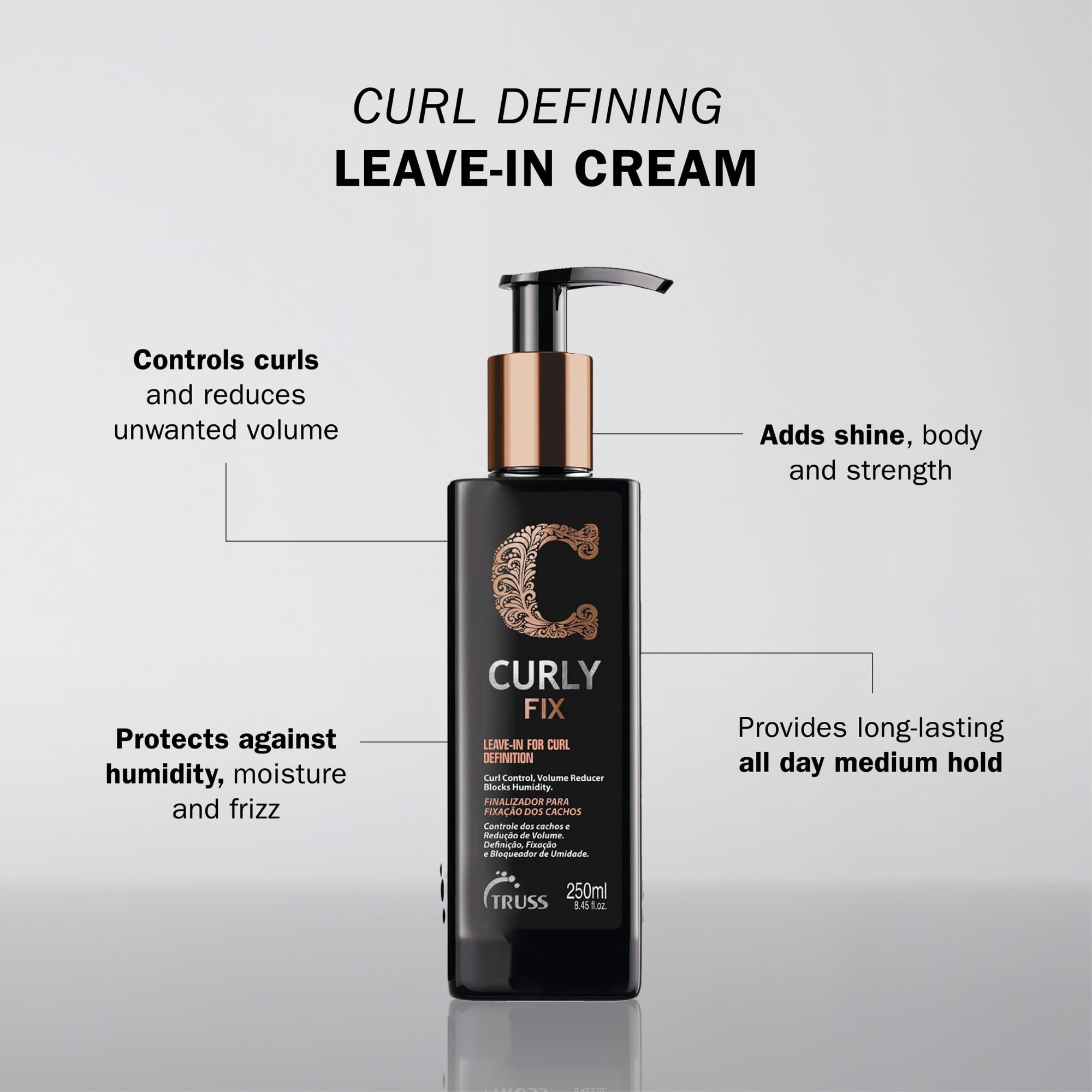 Truss Curly Fix - Leave-In Curl Defining Cream | Medium Hold, Frizz Control, All-Day Definition
