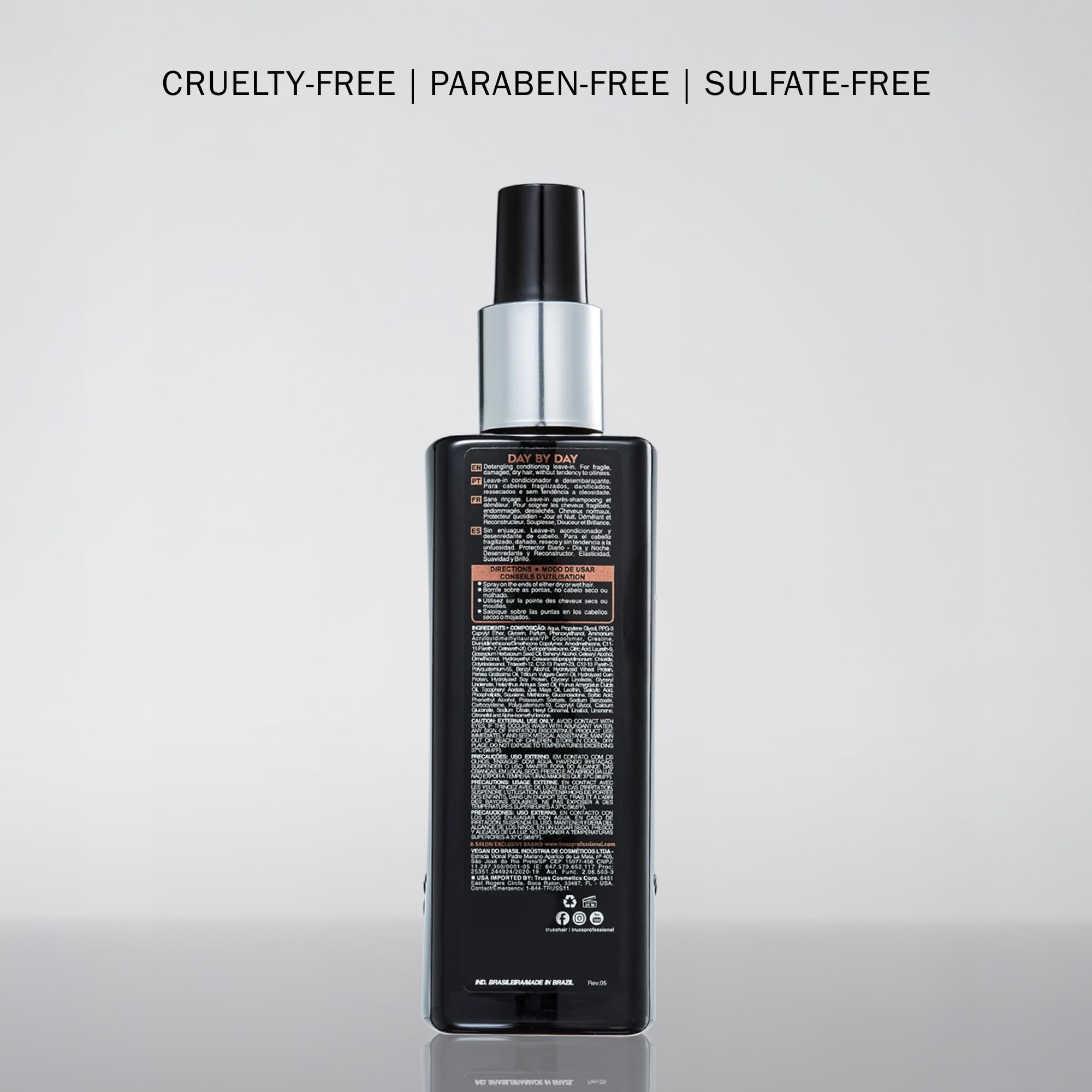 TRUSS Day by Day Leave In Conditioner Spray – Lightweight Detangler & Heat Protectant for Hair (8.45 oz)