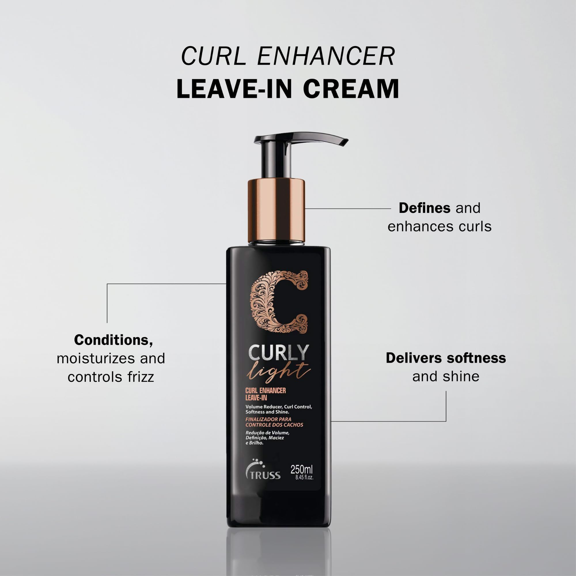 TRUSS Leave-in Cream for Curly Light Hair — Define, Moisturize, Matte Finish