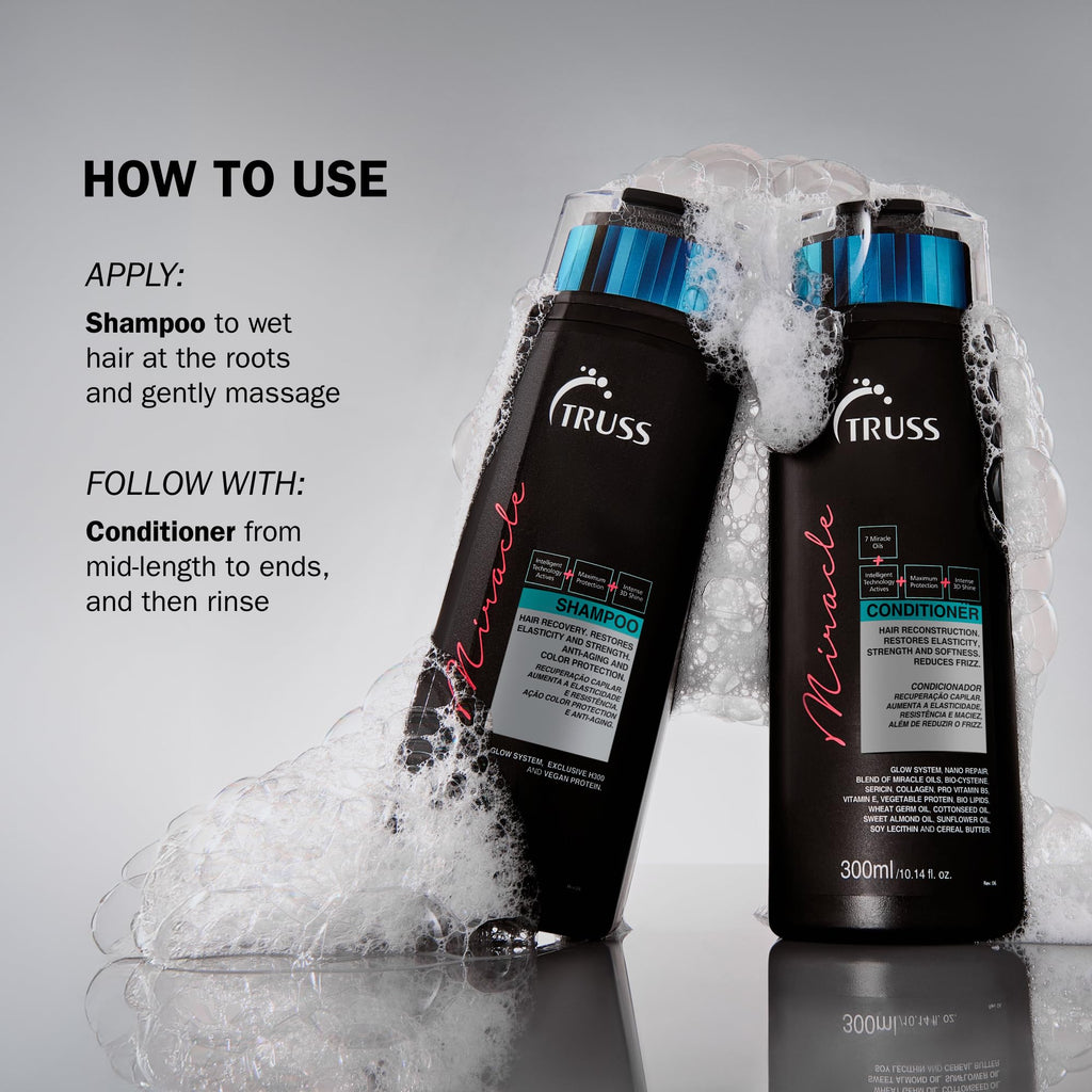 TRUSS Miracle Hair Conditioner – Anti-Frizz, Color Protection & Hydration (10.14 oz)