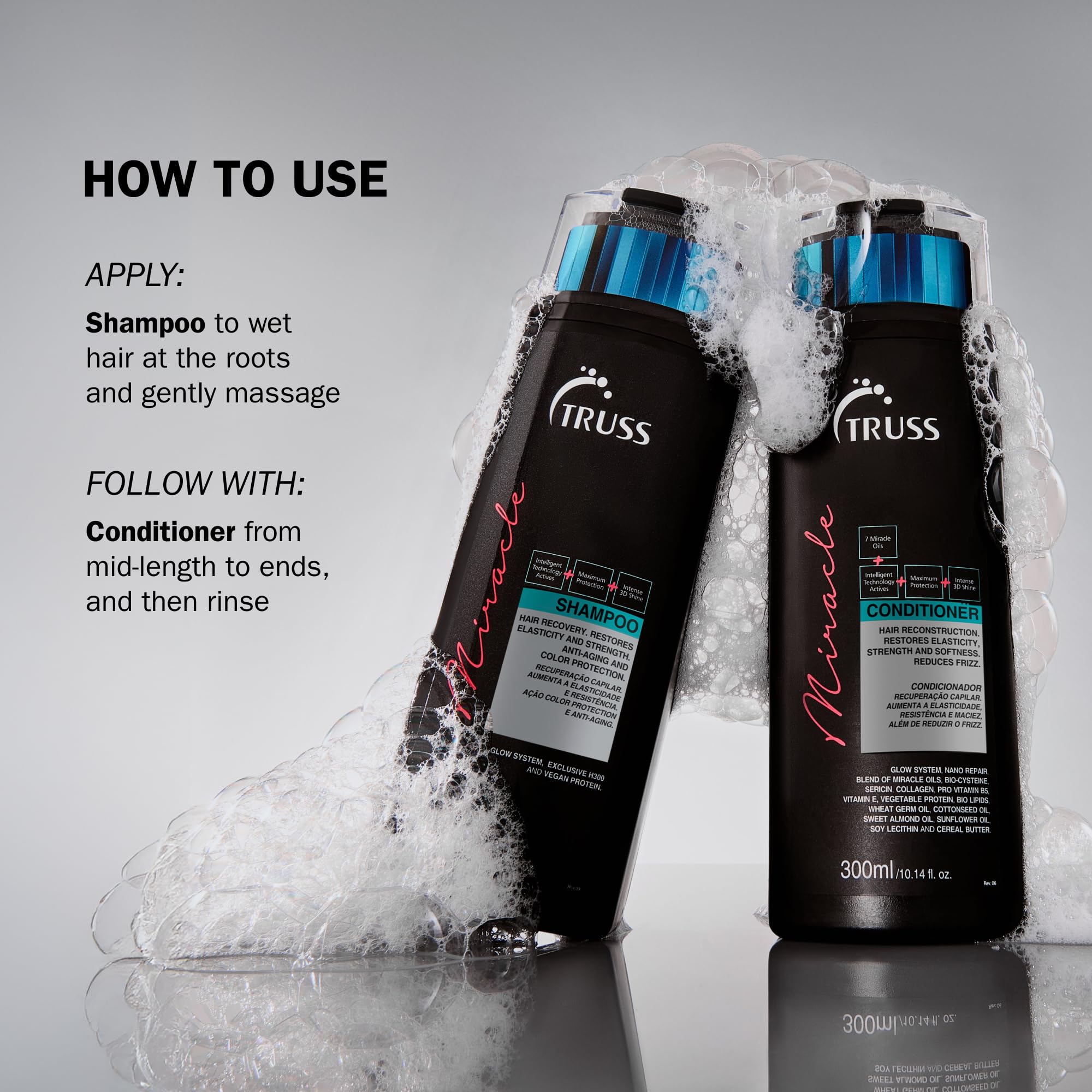 TRUSS Miracle Hair Conditioner – Anti-Frizz, Color Protection & Hydration (10.14 oz)