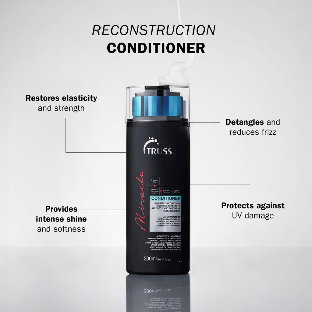 TRUSS Miracle Hair Conditioner – Anti-Frizz, Color Protection & Hydration (10.14 oz)