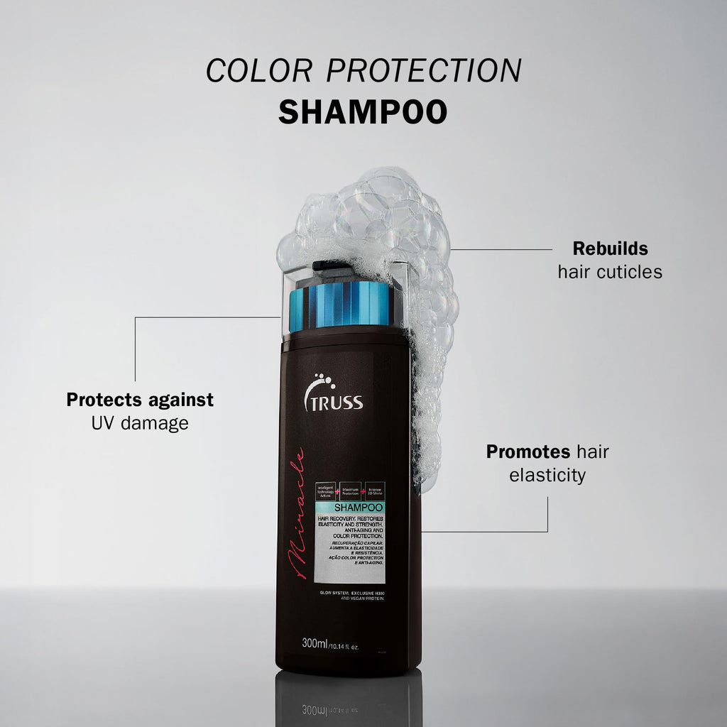 TRUSS Miracle Hair Shampoo — Anti-Aging & Color Protection with Keratin & Vitamin E (10.14 oz)