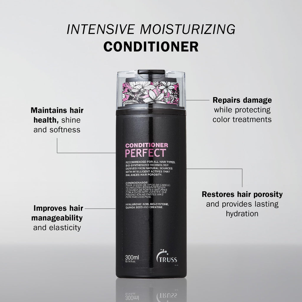 TRUSS Perfect Hair Conditioner – Porosity-Balancing Hydration for Women & Men | Silky Texture, Fuller-Looking Hair (10.14 fl oz)