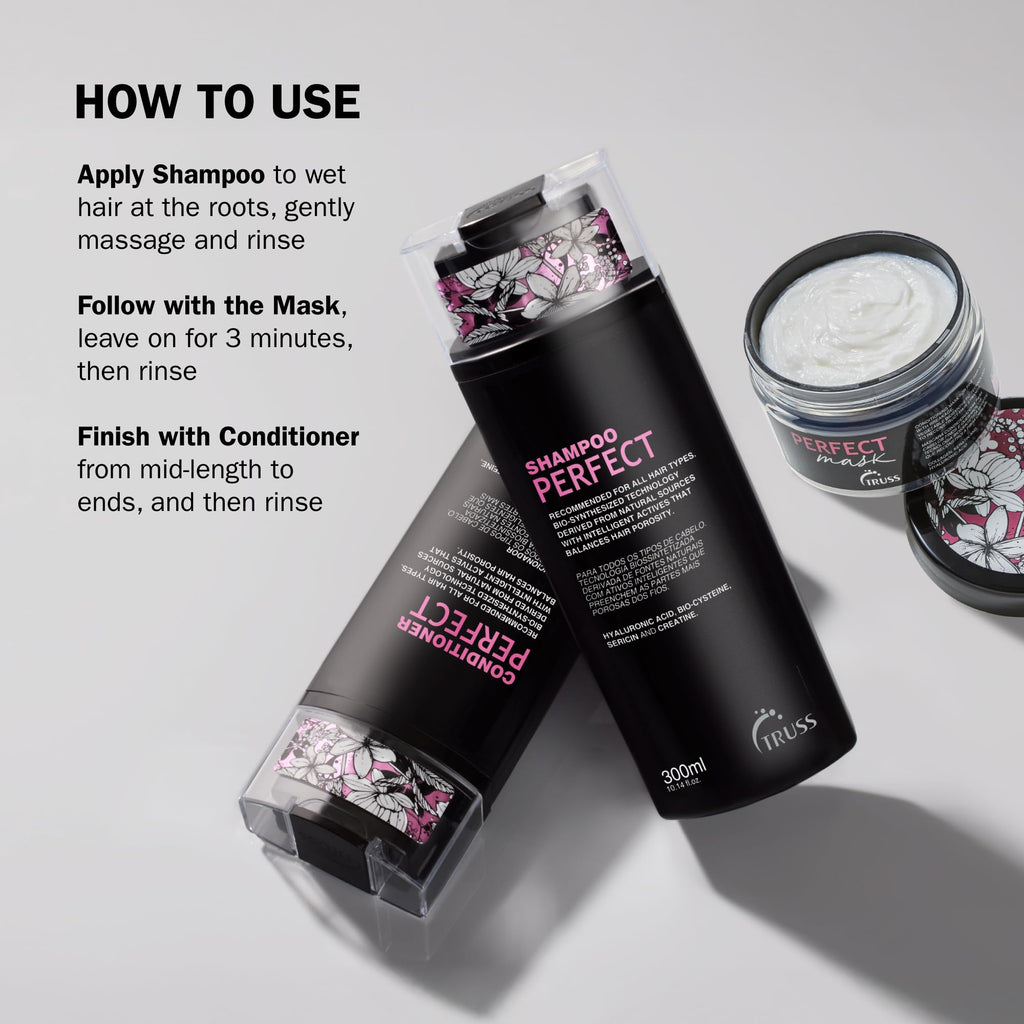 TRUSS Perfect Hair Conditioner – Porosity-Balancing Hydration for Women & Men | Silky Texture, Fuller-Looking Hair (10.14 fl oz)