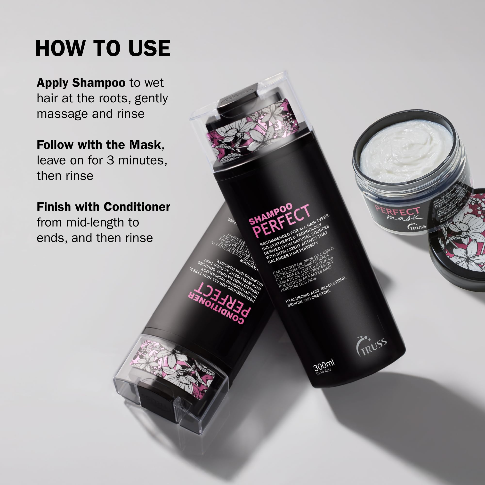 TRUSS Perfect Hair Conditioner – Porosity-Balancing Hydration for Women & Men | Silky Texture, Fuller-Looking Hair (10.14 fl oz)