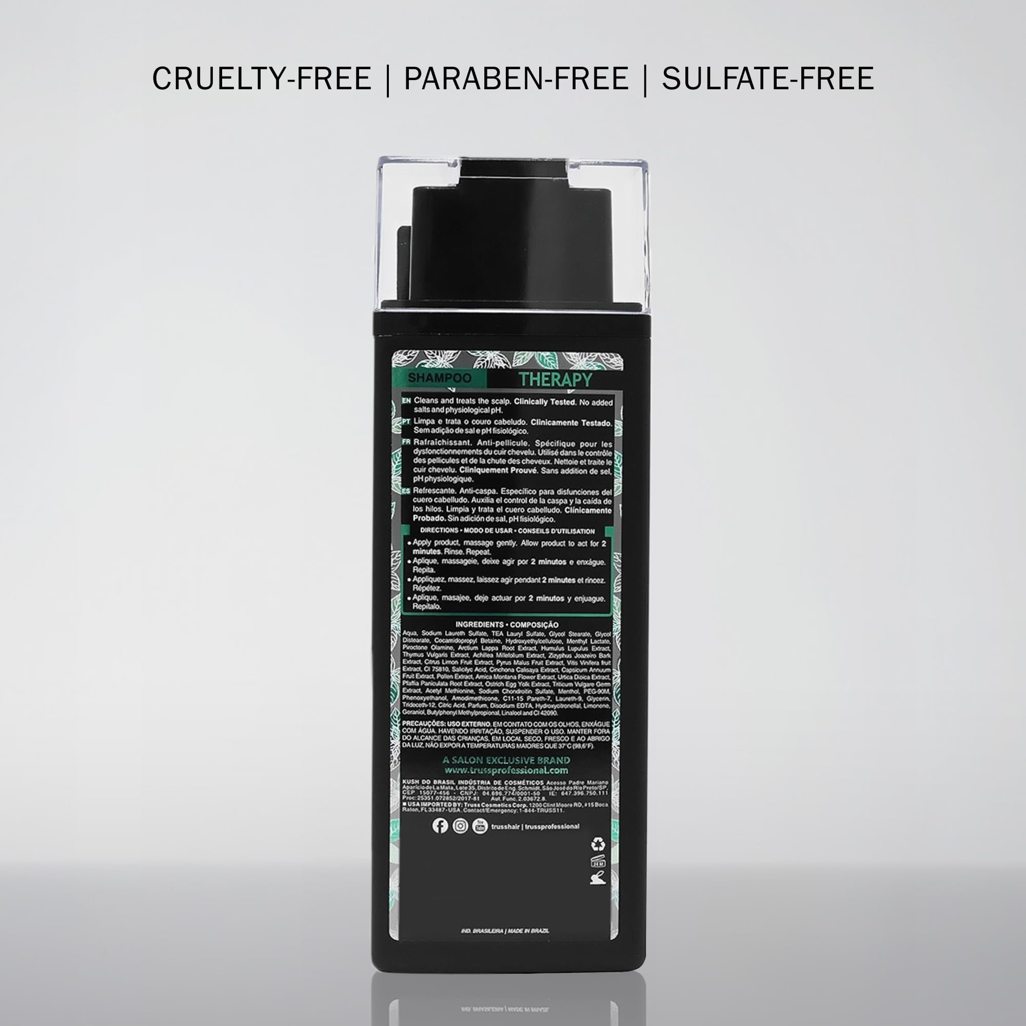 TRUSS Therapy Anti Dandruff Shampoo for Oily Scalp | Menthol Freshness, pH Balanced, Paraben-Free (10.14 oz)