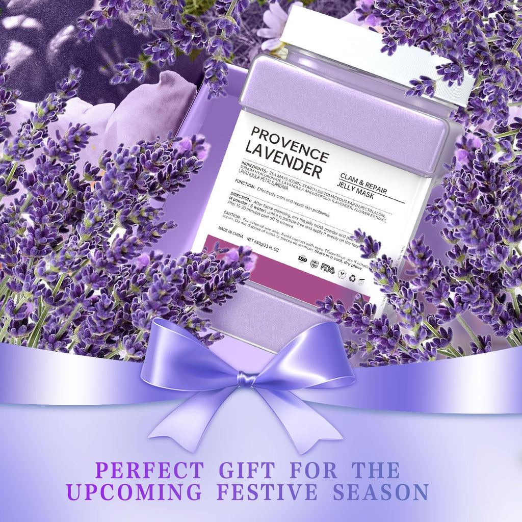 Truvenum Lavender Jelly Mask Powder – Hydrating, Brightening Facial Peel-Off Mask, 23 Fl Oz