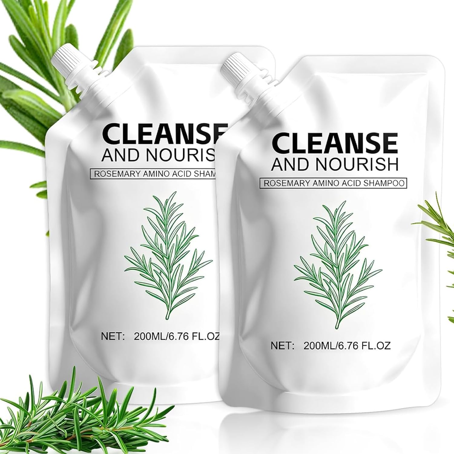 TRWLCFF Rosemary Amino Acid Shampoo – 2 Large Packs for Thinning Hair