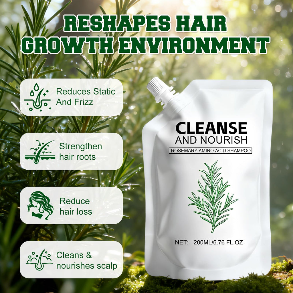 TRWLCFF Rosemary Amino Acid Shampoo – 2 Large Packs for Thinning Hair