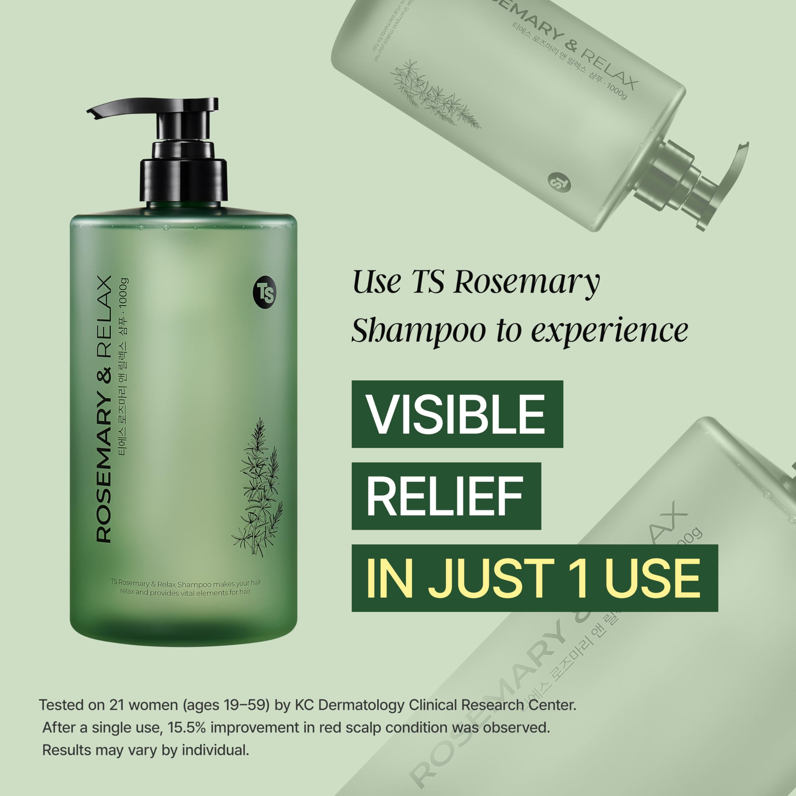 TS Rosemary & Relax Shampoo (1000g) – Hydrating & Calming, Sulfate-Free