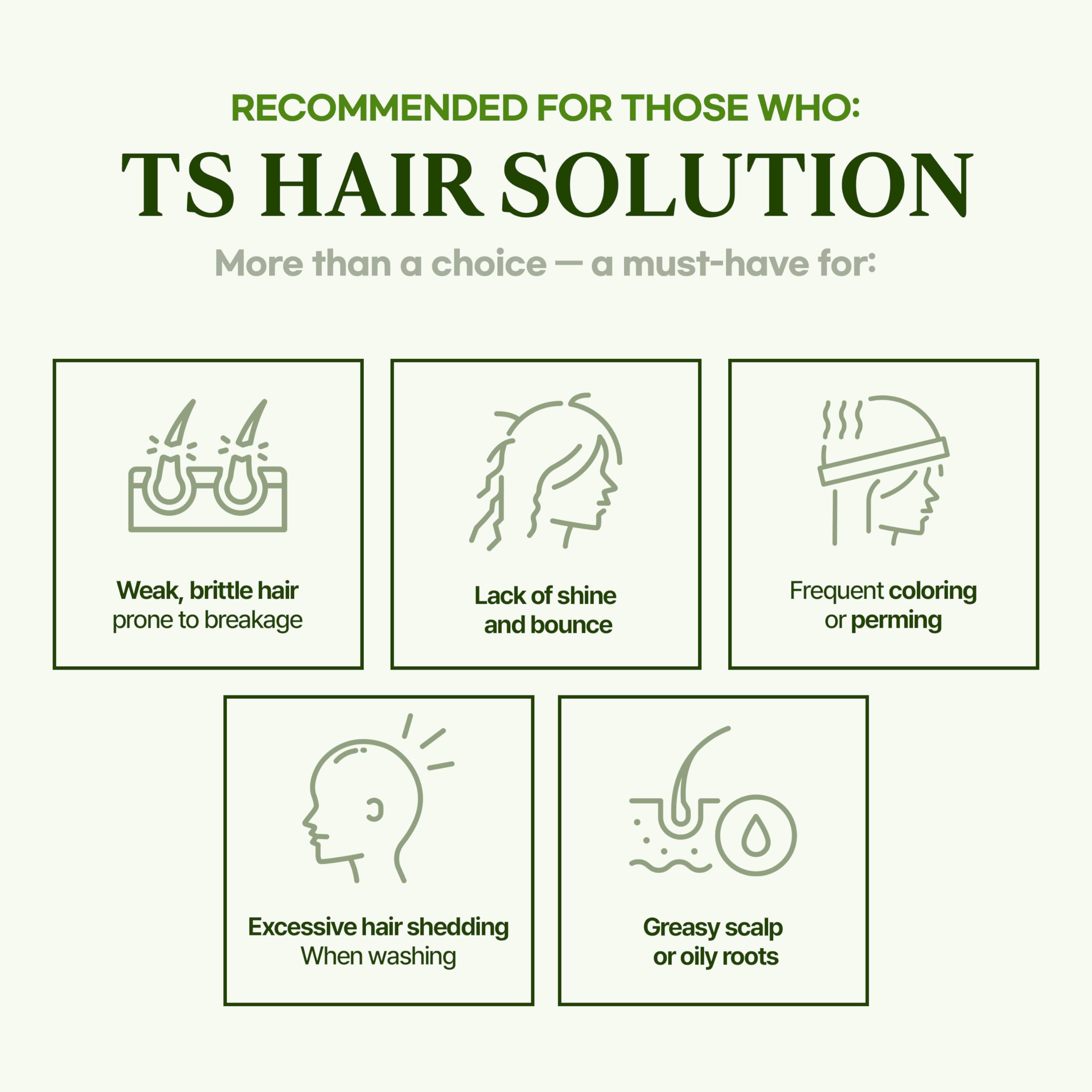 TS SHAMPOO TS Natural All New Shampoo – Sulfate-Free Korean Shampoo for Sensitive Scalp with Salicylic Acid (16.9 oz) | Dandruff & Itchy Scalp Relief