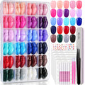 TsMADDTs 24 Colors Press On Nails Kit – 720 Short Oval Nails with Glue, Tabs, Stickers & Tools